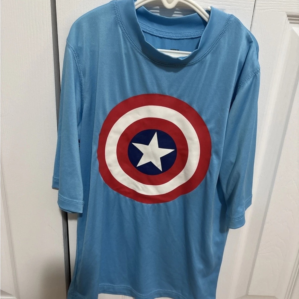 Marvel Captain America Short Sleeve swim top
